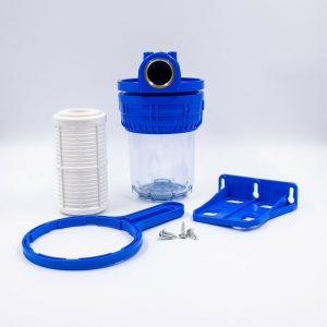 Wasserfilter Vorfilter Gehäuse 5" 5000L/h mit Aktivkohlefilter Hauswasserwerk Set 3/4 oder 1 Zoll
